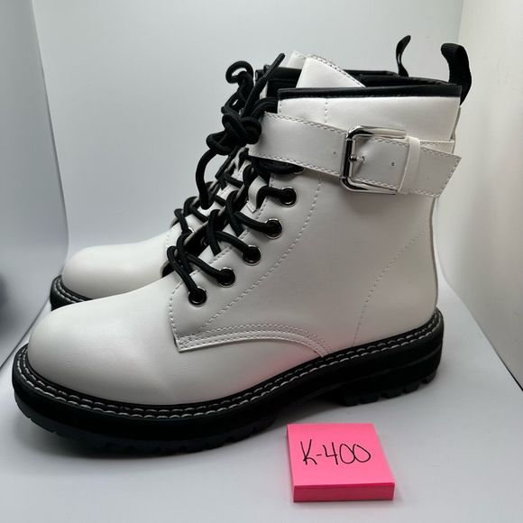 DUNES Women's lace up Boot 8.5 WHITE - Picture 3 of 7